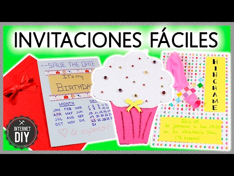 INVITACIONES de CUMPLEAÑOS fáciles 🎂 Ideas DIY fáciles en Internet DIY Ejemplos de invitaciones de cumpleaños: ideas creativas y originales