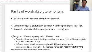 Lexical Relations - Synonymy