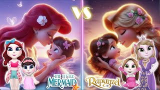 My talking Angela 2 | Mothersday | Ariel Vs Rapunzel and their daughters | cosplay