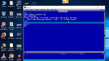 QBASIC program to check  vowel letter