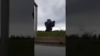 فيديو جديد يظهر لحظة تحطم الطائرة العسكرية ببوفاريك