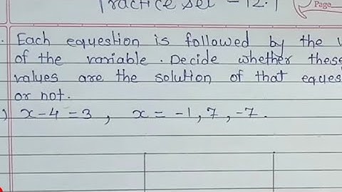 Practice set 12.1 class 8th maths equation in one variable chapter 12 Maharashtra state board #std8