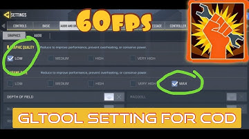 60 fps CALL OF DUTY / GLTOOL SETTING / low + max
