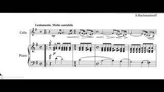 Rachmaninov Vocalise Cello And Piano With Score
