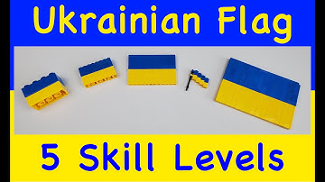 LEGO Ukrainian Flag (5 Skill Levels) Tutorial