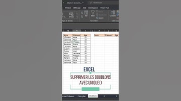 Excel La Fonction Unique Pour Supprimer Les  Doublons