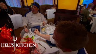 Gordon Makes Chef Eat His Cold Crab Cakes | Hell's Kitchen