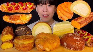 SUB) Корейский десерт | кремовый пончик, рулет, хот-дог, крокант чоу мукбанг amsr