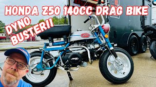 Honda Mini Trail Z50 140cc Drag bike Dyno run