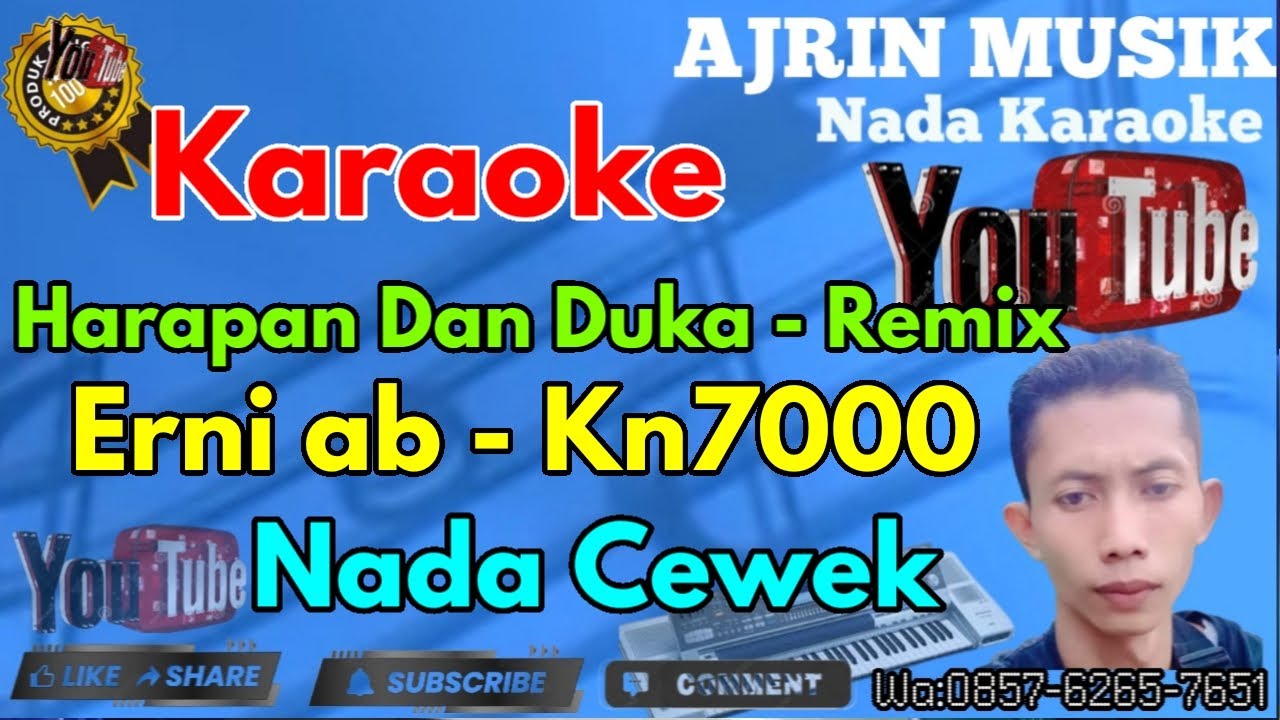 Erni ab - Harapan Dan Duka Remix [Karaoke] Kn7000 - Nada Wanita | Ajrin Musik