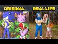 Sonic Running Too Fast Blowing Amy's Dress - Fanmade Sonic Plushy Toys vs Original