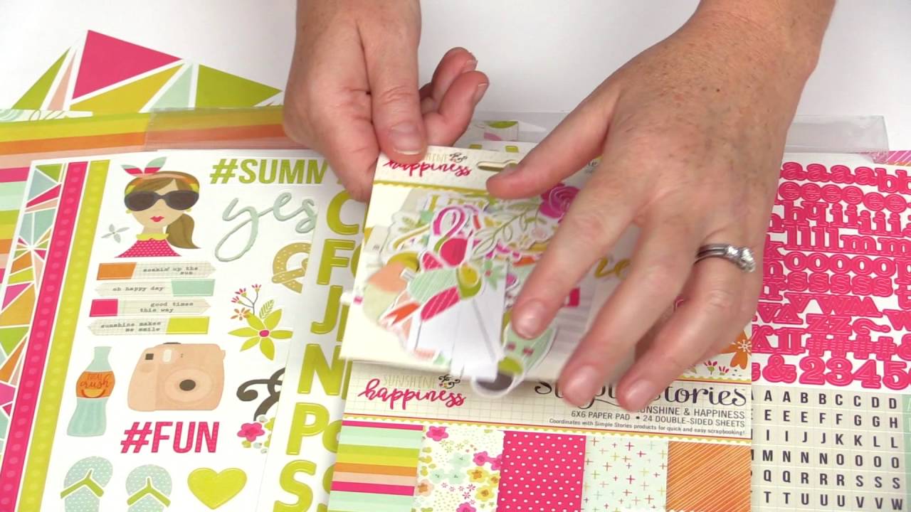Simple Stories Chipboard Stickers Sunshine and Happiness Collection