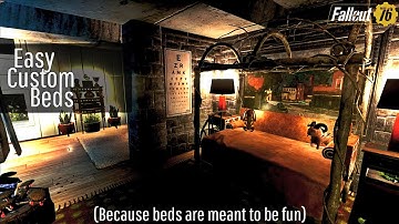 Fallout 76 Camp Tutorial | Easy Custom Beds | Guide // Bedroom // Interior // Build // Techniques