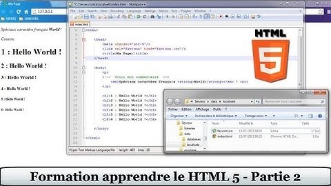 Formation apprendre le HTML 5 - Partie 2/9