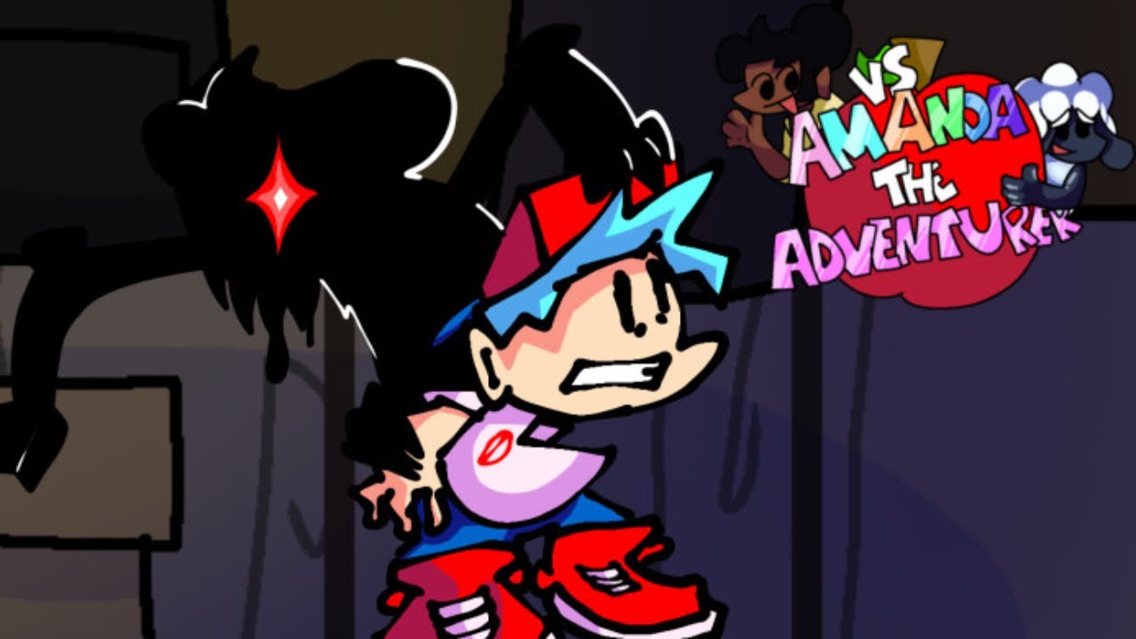 fnf vs amanda the adventurer phase 1 concept by pinkiemani on