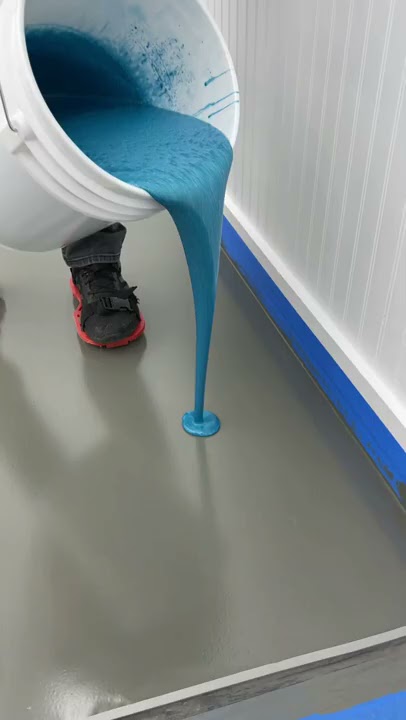 Ocean Blue Epoxy Floor 🌊 #Leggari Full video coming this week!