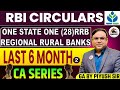 IBPS RRB PO CLERK MAINS | GRAMIN ONE STATE ONE RRB | RBI CIRCULARS REGIONAL RURAL BANKS 2025