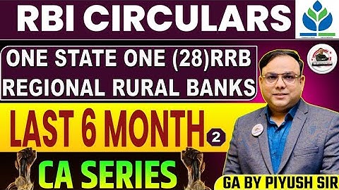 IBPS RRB PO CLERK MAINS 2025 | RBI CIRCULARS | LAST 6 MONTHS CURRENT AFFAIRS  REGIONAL RURAL BANKS