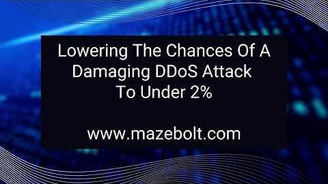 Mazebolt DDoS RADAR™ | CISOs No Longer Worried About DDoS Attacks | DDoS Mitigation | MazeBolt
