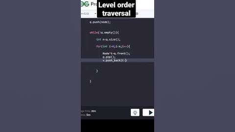 Level order traversal gfg practice problem solving #shorts #gfg #coding #programming