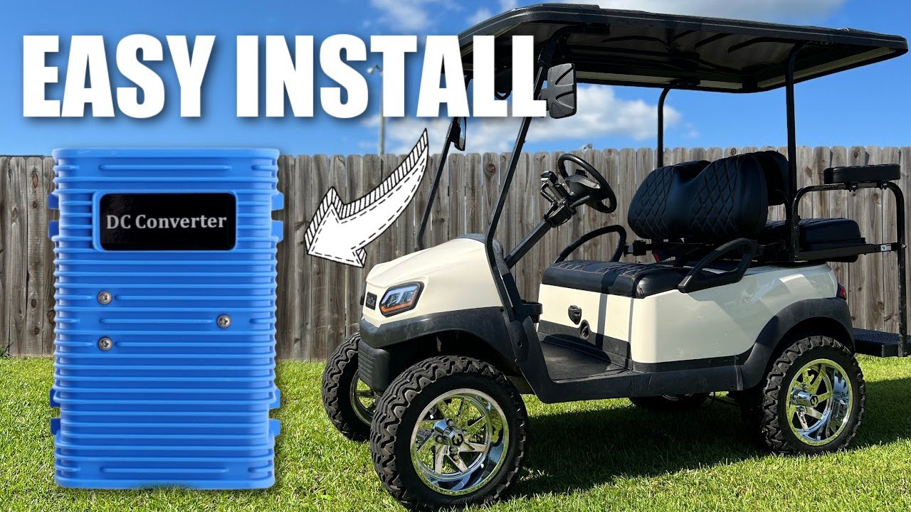 How To Install Dc Converter On Golf Cart | 48V To 12V Power Converter | Accessory Power Supply