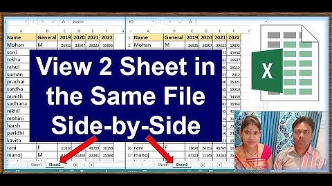 View Two Sheets Side-by-Side in the Same Excel File | EXCEL