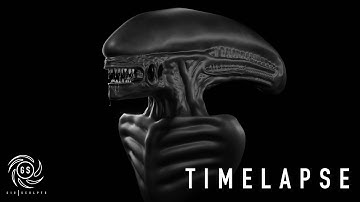 Alien Xenomorph - 3D Sculpt Timelapse Blender