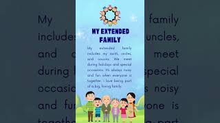 My Extended Family  - #Story #English #reading