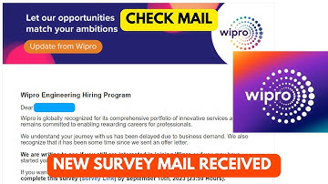 Wipro onboarding update 🔥🔥| New mail today | Fill survey form | Elite phase 1 and 2 #applynow