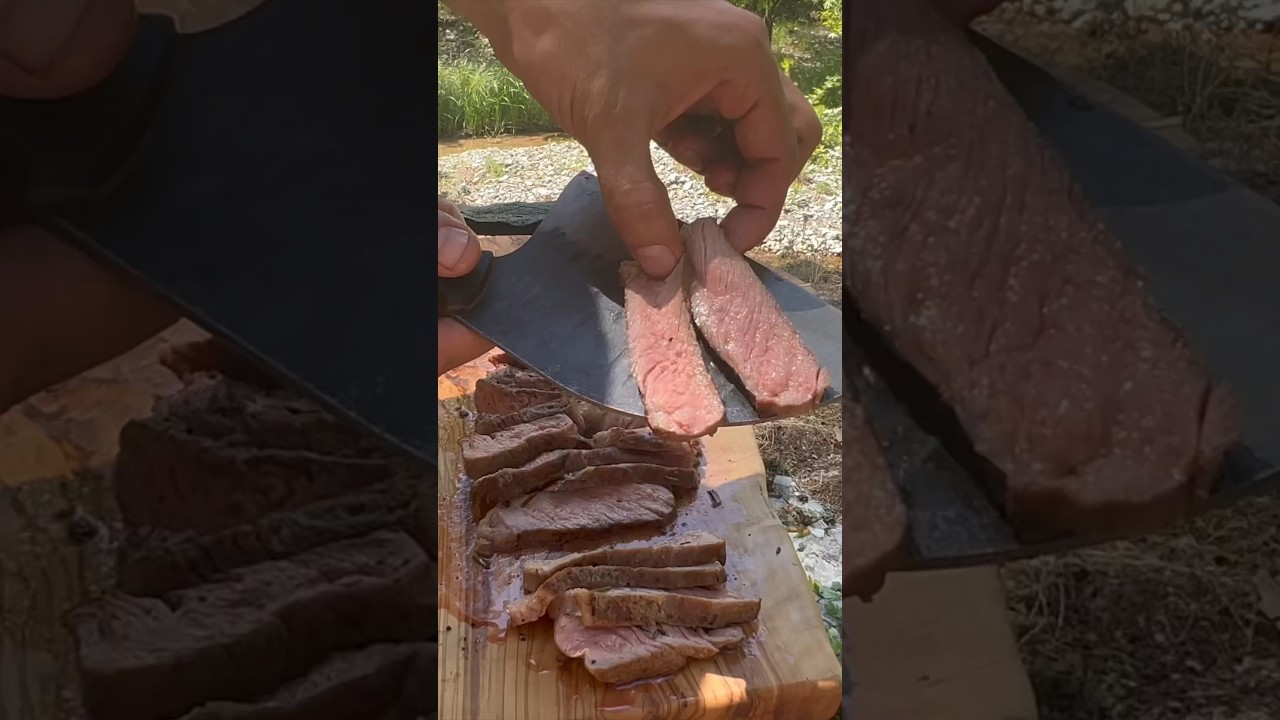 Готовим стейк-тако на скале на природе 🌮🔥