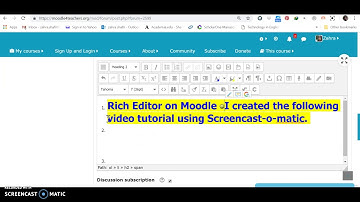 Rich Editor on Moodle, MM13