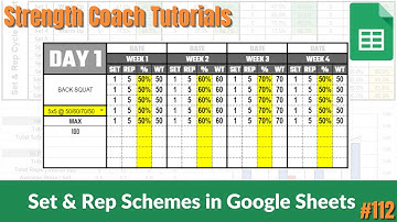 Saving Set & Rep Schemes in Google Sheets | Strength Coach Tutorials