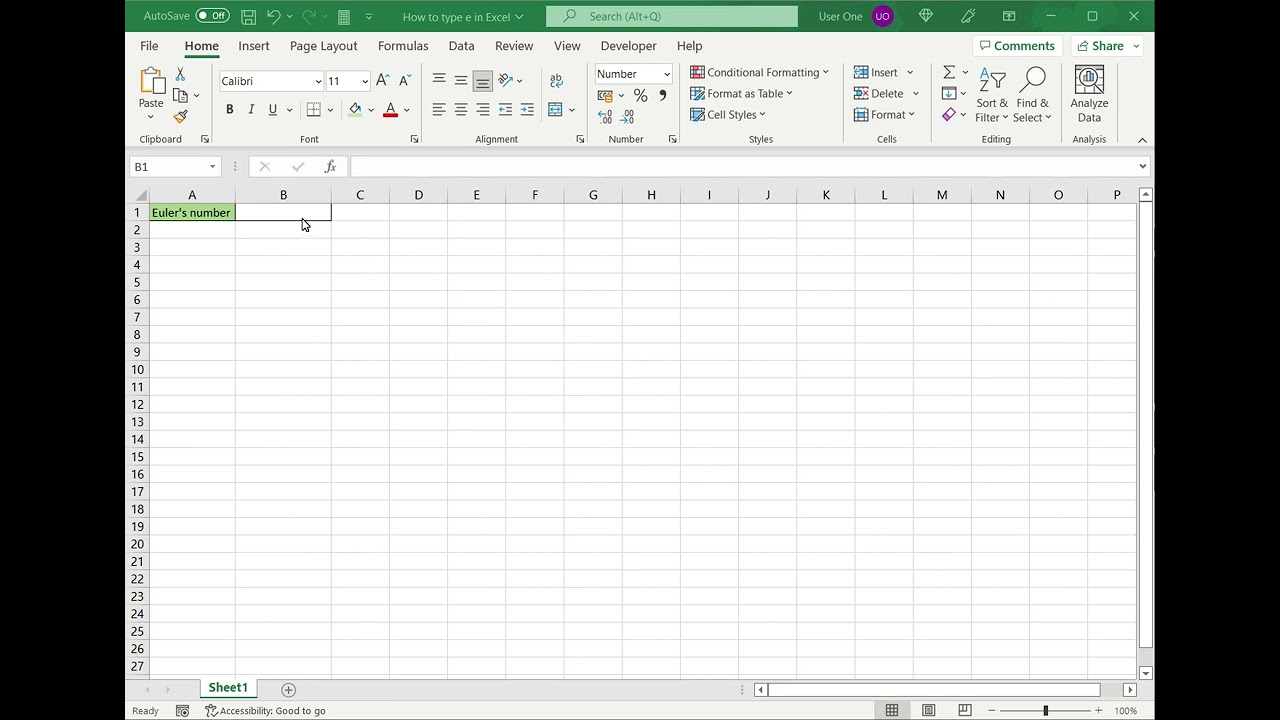 How To Type E In Excel YouTube How To Type E In Excel YouTube