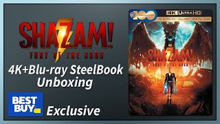 Shazam Fury Of The Gods Best Buy Exclusive 4K2D Blu-Ray Steelbook Unboxing