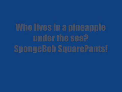 SpongeBob Theme tune With Lyrics