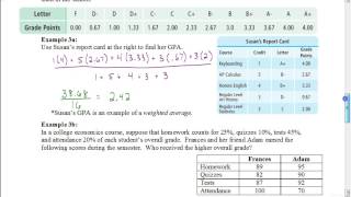 Lesson 1.2 Part 2 Weighted Averages