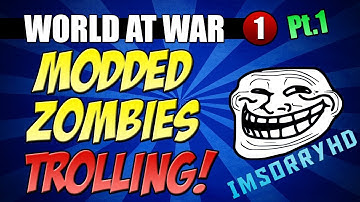 WAW MODDED ZOMBIES TROLLING!! PART 1! (COD:World at War Zombies Der Riese Gameplay)