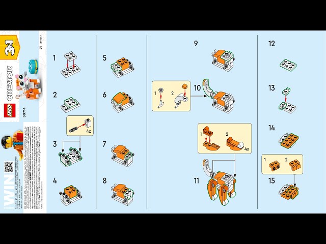 mi★ LEGO Instructions - Creator - 30714 - Orange Cat - 3 in 1 (Book 3