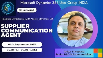 Transform ERP processes with Agents in D365FO Supplier Communication Agent