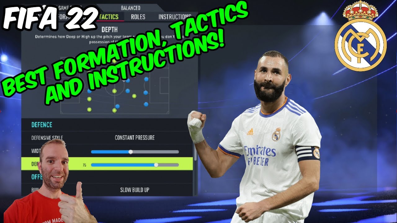 FIFA 22 BEST REAL MADRID Formation, Tactics and Instructions YouTube