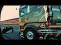 Scania r730 v8 articulated truck whizzes on the highway, no sound (2021)