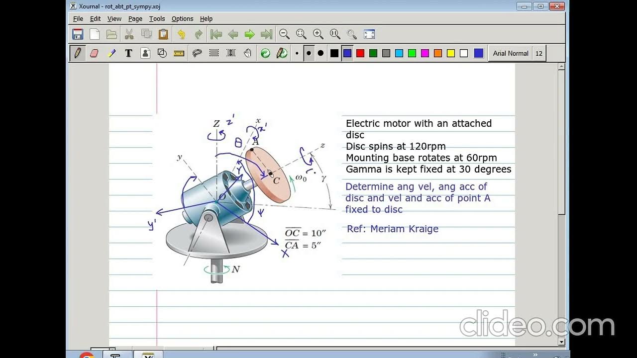 Python module sympy in 3d kinematics an example YouTube