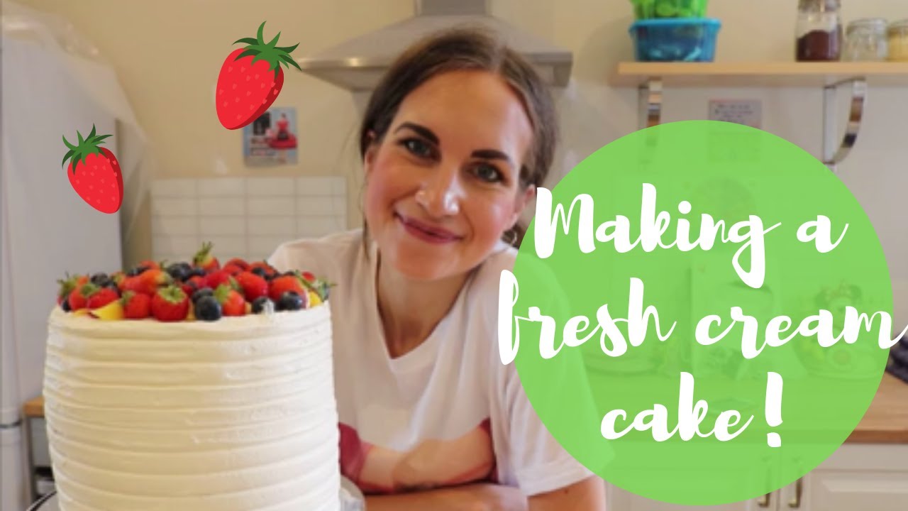 How to make a fresh cream cake! YouTube