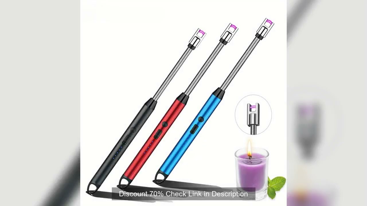 3pcs Rechargeable Electric Lighters, TYPE-C Plasma Arc Kitchen Lighter, Windproof Arc Lighter, Candl