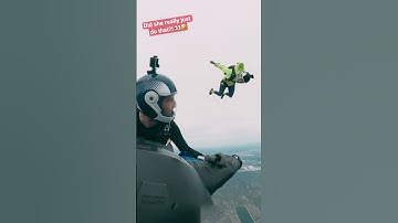 Did she really just do that?!👀 #shorts #skydiving