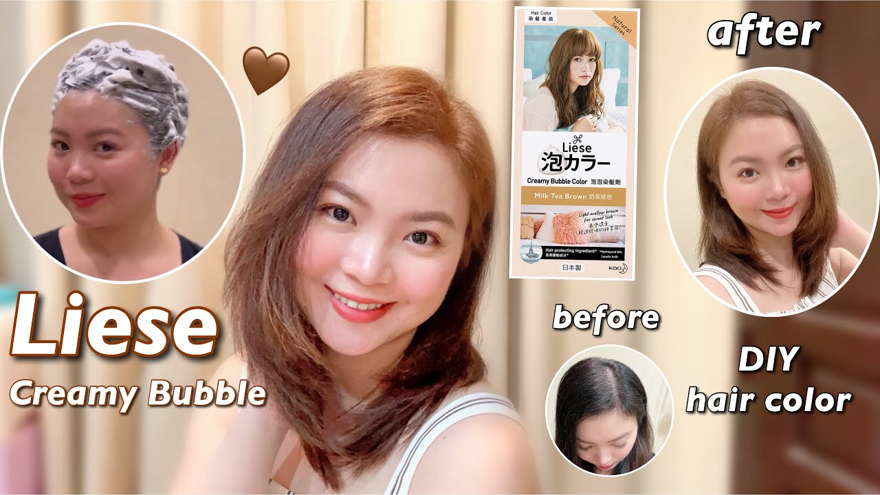 HOW I ACHIEVED THE PERFECT BROWN USING LIESE CREAMY BUBBLE IN MILK TEA BROWN 🤎 YouTube