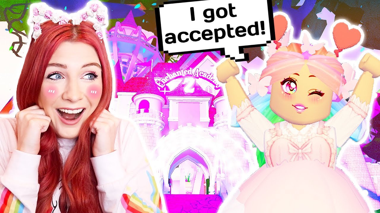 I Got Accepted Into The Cutest High School In Roblox Roblox Enchanted Academy 2 Youtube - keisyo roblox their fighting for me