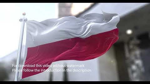 Poland flag with 3d effect blowing in the wind 3D Flag V2 long