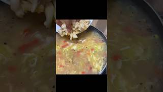 Chicken vegetable soup | hot and sour soup recipe shortsvideo chicken indianstreetfoodveg tips