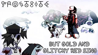 Frostbite But Monochrome Gold And Glitchy Red Sing It! (PLAYABLE) || FNF Hypno's Lullaby Psych Chart